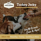 Farm Hounds - Premium Natural Turkey Jerky for Dogs - 100% Humanely Raised Turkey - Break-to-Size - Great for Training & Treats - No Added Fillers - Made in USA - 3.5 oz - 2 Pack