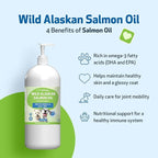 Pet Wellbeing Wild Alaskan Salmon Oil for Dogs - Wild-Caught, Cold-Processed, Daily Omega-3 Fish Oil for Healthy Coat and Skin, Joint Mobility and Strength - EPA, DHA - 16 fl oz (473 ml)