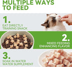 OPET Freeze Dried Cat Treats - Single Ingredient High Protein Pet Food, Healthy Training Snacks, Freeze Dried Chicken Food Toppers for Cats and Dogs, Grain Free (1.76oz)