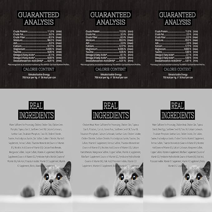 Fussie Cat Super Premium Canned Cat Wet Food - 12 Pack Cans Variety Bundle Pack W/HS Pet Food Bowl - (6 Flavors