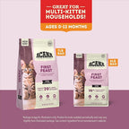 ACANA Dry Cat Food for Kittens First Feast Chicken and Fish 7lb Bag
