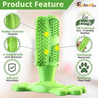 Chew Toy for Dog Toothbrush Stick Dog Toys for Aggressive Chewers Interactive Toys Treats Tough Toy to Keep Them Busy Chew for Small Dogs (Green, L)