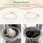 Globlazer Sturdy Cat Tree, 68-inch Large Cat Tower for Indoor Adult Cats 20 lbs Heavy Duty Cat Tree for Big Cats with Extra Large Platform, 5 Scratching Post, S68, Cloud Grey