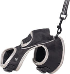 Travel Cat & Stray Cat Harness and Leash Set - Adjustable Velcro Mesh Cat Harness and Strong Nylon Leash Kit - Comfort Escape Proof Harness for Cats, Kitten for Outdoor Walking,Hiking (Small: 9-11 in)