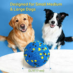 Dog Balls Tennis Ball Toys Dog Toys for Aggressive Chewers Durable Teething Chew Toys Water Toy Fetch Ball for Large Medium Small Dog and Puppies (4 Balls)