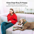 Trueway Smart Interactive Dog Toy, Wicked Ball PE, Automatic Moving Bouncing Rotating Ball, Active Rolling Ball for Medium Large Dogs Boredom with LED Lights (Green)