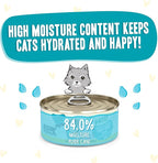 Weruva B.F.F. Play - Best Feline Friend Paté Lovers, Aw Yeah!, Chicken & Turkey Topsy Turvy with Chicken & Turkey, 5.5oz Can (Pack of 8)