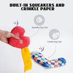 Nocciola 5 PCS Father's Day Dog Toys, Fun Squeaky Dog Toy for Small Medium Breed, Puppy Puzzle Dog Toy to Keep Them Busy