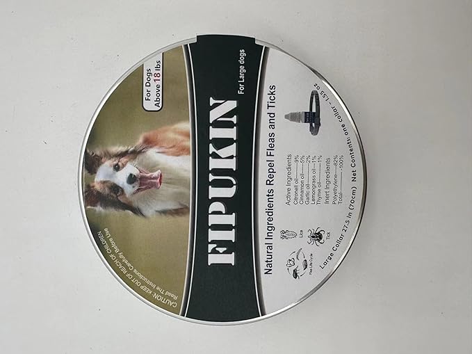 Natural & Safe Flea and Tick Collar for Large Dogs,Safe and Effective Flea and Tick Repellent, 8 Months Protection, Waterproof, Free Comb and Tick Removal Tool, Flea Repellent Drops, 27.5 inch,1-Pack