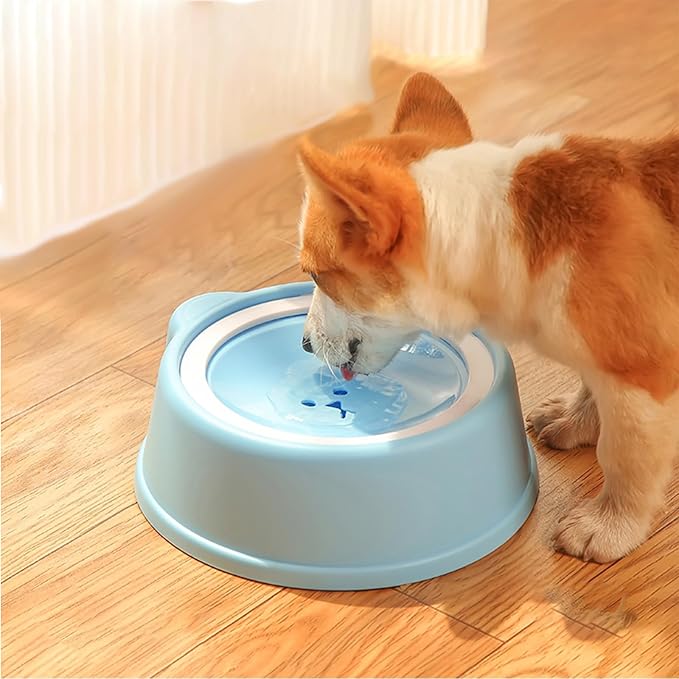 Stop Messy Floors! Yaruiguang Anti-Splash Dog Bowl - No-Spill Water Bowl for Drippy Dogs and Cats, Non-Tip Design for Dry Chin and Clean Floors