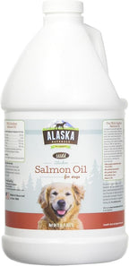 Alaska Naturals Wild Alaskan Salmon Fish Oil Supplement for Dogs Skin and Coat with EPA DHA Omega 3 Fatty Acids Liquid Food Topper 64 oz. Pump
