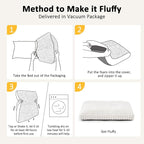 Dog Beds for Small Dogs, Flat Pet Beds with Removable Washable Cover, Pet Mat Cute Dog Crate Bed Thick Shredded Chopped Crate Foam & Anti Slip Bottom for Indoor, 23"x18"x3" Cream