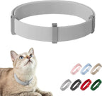 Safety Cat Collar Pro - U.S. IDA Gold Awarding Design, Elastic Quick Release Cat Collar with Buckle Non Breakaway - Lightweight for Kitten All Small Large Cats (Glacier Silver, M 7.9-15.7")