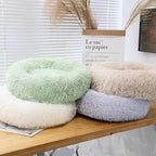 Cat Beds for Indoor Cats,24 Inch Dog Bed for Small Melium Large Dogs, Washable-Round Pet Bed for Puppy and Kitten with Slip-Resistant Bottom