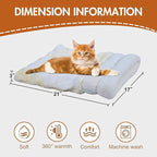 4 in 1 Self Warming Burrow Cat Bed, Pet Hideway Sleeping Cuddle Cave (Style2- Cream)