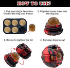 Yipetor Dog Toy, Frozen Dog Treats to Keep Dogs Busy, Interactive Treat Dispensing Dog Toy Puzzle, Interactive Chew Toys for Puppy Small Medium Dog, Power Chewer, Durable Rubber-Easy to Clean(Medium)