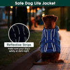 Kuoser Dog Life Jacket High Flotation, Reflective Dogs Life Vest for Swimming Boating, Adjustable Small Medium Large Dog lifejacket, Lightweight Dogs Life Preserver Rescue Handle Spring Summer Pool