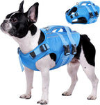 Kuoser Dog Life Jacket High Flotation, Reflective Dogs Life Vest for Swimming Boating, Adjustable Small Medium Large Dog lifejacket, Lightweight Dogs Life Preserver Rescue Handle Spring Summer Pool