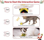 Gigwi Interactive Squeaking Cat Toy，Chirpy Bee Sound Toy for Cats，Melody Chaser Play Squeak Kitten Toys for Boredom