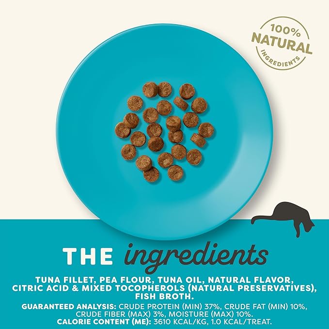 Applaws Natural Cat Treats, Grain-Free, High Protein, Limited Ingredients, No Artificial Additives or Fillers, Healthy & Nutritious Snack for Cats, Crunchy Tuna Treats (12 x 2.0oz Bags)