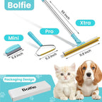 3 in 1 Carpet Rake for Pet Hair Removal, Tool Set of 3, 55” Long Handle Carpet Pet Hair Removal Carpet Scraper Dog Cat Hair Remover for Sofa, Couch, Car, Rug