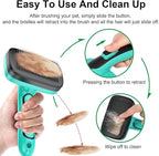 Dogs Self Cleaning Slicker Brush for Shedding & Grooming Short Long Haired Pets, Removes Loose Fur, Undercoat, Mats, Tangled for Large Medium Small Sensitive Skin of Cats. Easy to Cleaning