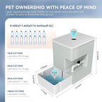 Automatic 8L Pet Waterer - Gravity Water Dispenser for Cats, Puppies, and Dogs.Prevents Dirty Water Backflow, Easy to Refill（White, Green, White）