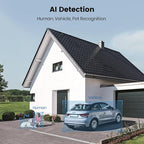 aosu 3K Wired Security Camera Outdoor - Smart 24/7 Recording WiFi Camera for Home Security w/Sound Light Alerts, 360° View, Auto-Tracking, Camara de Seguridad para Casa