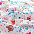 17.7" Cat Grooming Wrap, Cat Wrap for Cutting Nails, Self-Adherent Fabric Wrap for Cats, Cat Burrito Wrap Anti-Scratch, Anti-Escape, Multifunctional Swaddle Wrap Pet Tool (Floral, Medium)