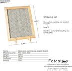 Wood Sisal Cat Scratching Pad,Cat Scratching Post,Cat Wall Scratcher,Sisal Cat Scratcher for Indoor Cats Adults,Cat Scratching Bed,Large Frame Scratching Vertical Horizontal