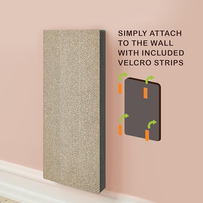 Way Basics Premium Wall Mount Scratch Pad Cat Scratcher with Silvervine Catnip - zBoard Lasts 2X Longer