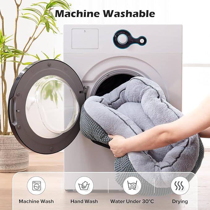 INVENHO Small Dog Bed Orthopedic Warming Soft Calming Sleeping Durable with Anti-Slip Bottom