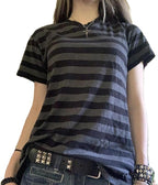 Gothic Tees for Women Y2K Grunge Graphic Short Sleeve Crew Neck T-Shirts 90s Vintage Aesthetic Emo Clothes