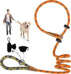 lynxking Slip Lead Dog Leash Reflective, Heavy Duty Comfortable Strong Rope for Large Medium Small Dogs No Pull Pet Training (Orange, 2PCS Large 1/2in x 6ft)