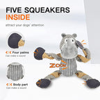 Squeaky Dog Toys for Boredom and Stimulating for Aggressive Chewer Stuffed Interactive Dog Toys for Large Dogs Puppy Toys for Teething Durable Dog Chew Toys