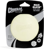 Chuckit! Glow in the Dark Bouncy Balls - Ball for Dogs, Chuckit Dog Toy, Max Glow Balls - Medium, 2.5 Inch, Pack of 4