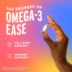 Oceanblue Omega 3 Supplement for Women | Burpless Fish Oil 720mg with Vitamin D3 | Heart Immune Support, Molecularly Distilled Orange Flavor (30 Count One a Day Omega)