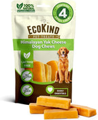 EcoKind Premium Gold Yak Cheese Himalayan Dog Chews, Healthy Dog Treats, Yak Chews for Small Dogs, All Natural, Long Lasting Dog Chew for Aggressive Chewers, High Protein Puppy Treat, Small - 4 Chews