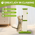 Cat Scratching Post 32 Inch Tall Cat Scratching Post for Indoor with 5 Inch Diameter Post and Ball Cat Scratcher for Medium and Large Cats