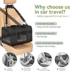 Petsfit 19x12x12 Pet Carrier for Large Cats (up to 20 lbs), Soft-Sided Small Dog Travel Carrier, Upgraded with Patented Buckle and Soft Padding, Ideal for Car Road Trips,Black