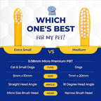 PETHROOM] Pet Toothbrush - Cats, Kitten, Small Dog Dental Care, Removing Teeth Tartar | Soft Bristle Cleaning Toothbrush Cat (Extra Small)