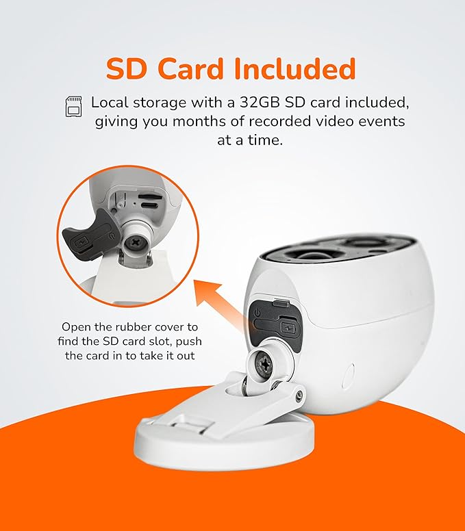 Sensforge 2.5K Solar Powered Outdoor Battery Camera, Smart AI Detection, 5W Solar Panel, Spotlight & Color Night Vision, Dual-Band WiFi (2.4/5GHz), 32GB SD Card, IP65 Weatherproof, No Fees