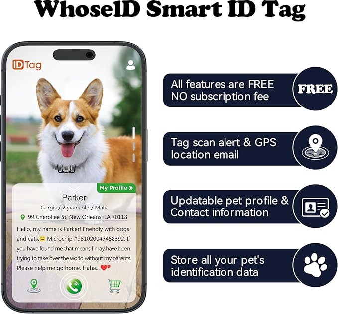 QR Code Pet Tracker Holder for Cats - Waterproof Silicone Case with Rose Red Design, Secure Collar Attachment (Black, m)