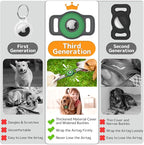 Airtag Dog Collar Holder: Soft Silicone Air Tag Holder for Pet Dogs Cats Collar, Sturdy AirTag Dog Tracker Protective Case, Pet Friendly Accessories Compatible with Apple Airtag, 3 Packs