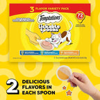 Temptations Lickable Spoons Adult Wet Cat Treats, 72 Spoons, Variety Pack