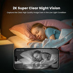 2K Pan-Tilt Indoor Security Camera, 360° Pet/Dog Monitoring, Motion Tracking, Night Vision, 2-Way Audio, Motion Alerts, Compatible with Alexa & Google Assistant (2.4GHz & 5GHz)