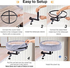 Cat Desk Bed - 360°Rotating & Adjustable, Supports Up to 44 lbs, Soft Faux Fur Fabric, Desk Cat Nest Bed Modern Indoor Cat Furniture for Office Desks and Game Tables, Island Table