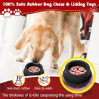 Yipetor Interactive Treat Dispensing Dog Toys, Heavy Duty Frozen Dog Treat Ball - Slow Feeding Puppy Lick Bowl Tough Chew Toy for Large Medium Dogs to Keep Them Busy/Relief Anxiety/Puzzle Stimulate