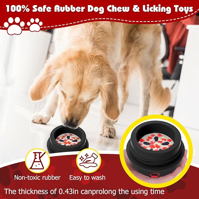 Yipetor Interactive Treat Dispensing Dog Toys, Heavy Duty Frozen Dog Treat Ball - Slow Feeding Puppy Lick Bowl Tough Chew Toy for Large Medium Dogs to Keep Them Busy/Relief Anxiety/Puzzle Stimulate