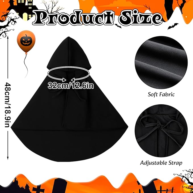 3 PCS Cat Bat Mask Halloween Costumes Accessories Bat Mask Cloak and Halloween Cat Collar Pet Costumes Clothes for Cats, Bat Cat Cosplay Apparel